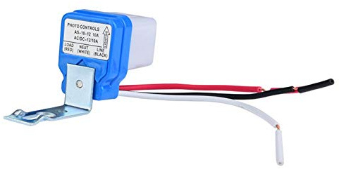 Interruttore Fotocellula Automatico Regolabile 12-24-220V AC - Sensore Luce Crepuscolare per Accensione Spegnimento Automatico Interno Esterno - Interruttore per Illuminazione Giardino Garage