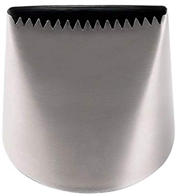 Uteruik Boquilla Grande de Acero Inoxidable para Decoración de Pasteles, Punta Doble Cara Lisa y Dentada para Crema, Glaseado, Laterales de Tarta, Rayas, Basketweave y Fondant