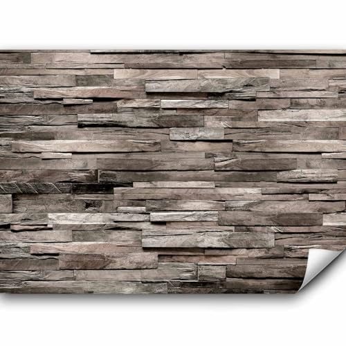 murando - Fototapete selbstklebend Bretter Holz, 392x280 cm, Schlafzimmer | Selbstklebend ohne Kleister, Full HD Druck, ideal fürs Wohn- oder Schlafzimmer, schnelle Montage, lichtbeständig, geruchsfrei