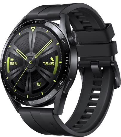 HUAWEI Watch GT 3 Nero, 46 mm, Lunga autonomia, AI Running Coach, 100 più modalità sport, chiamate Bluetooth, Posizionamento a cinque sistemi, Monitoraggio della frequenza cardiaca, Monitoraggio SpO2