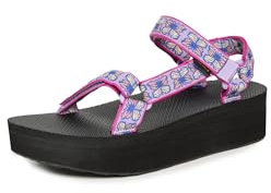 Teva Dam platt form universell sandal, Fjäril lila, 37 EU