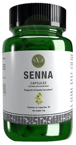 Vanan Senna Capsules 60’s | Laxatif Naturel Constipation | Nettoyage du Côlon & Détox | Soutien Digestif à Base de Plantes | Complément Santé Intestinale