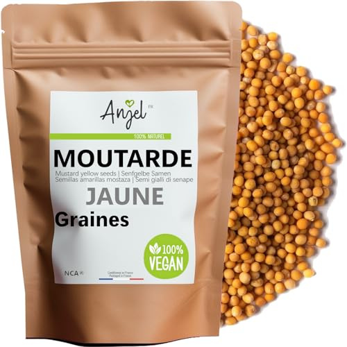 Graines de Moutarde Jaune 100% Naturel - Graines Entières pour Moutarde Maison - NCA (100)
