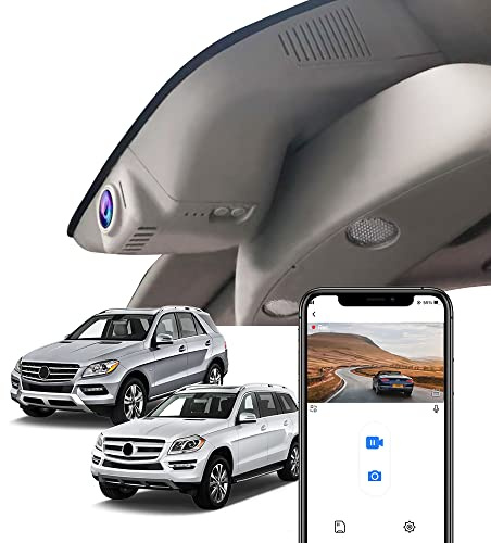 Fitcamx Dashcam 4k Geeignet für Mercedes-Benz GL 350 450 550 2013-2016 X166 & ML 250 350 400 550 2012-2015 W166 (Model 6008), OEM Dasch-cam Auto UHD 2160P WiFi, G-Sensor, Loop-Aufnahm, WDR, 64GB-Karte
