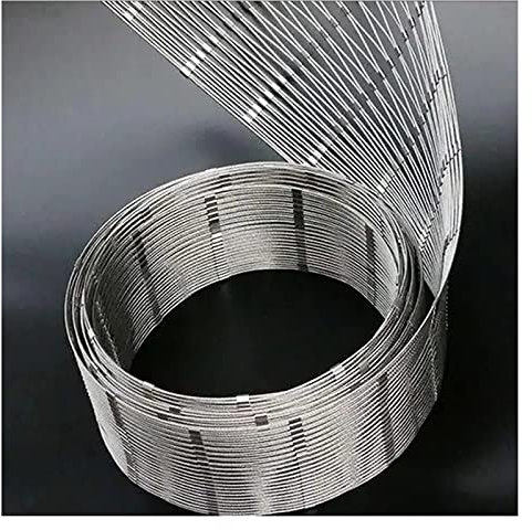 Drahtgitter Verzinkt Edelstahl-Seilnetz, 1,2 Mm Drahtdurchmesser, Flexibler Zaun, Maschenloch 8 Cm, Schlagfestes Sicherheitsnetz For Gartenfarmgrenze, Fußballplatz ( Color : Silver-1.2mm diameter , Si