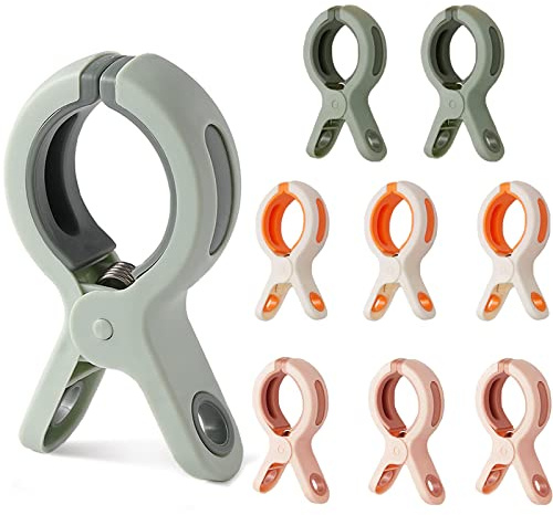 9 Stück Handtuch Klammern, Große Wäscheklammern, Handtuchklammern für Strandliegen, Strandtuch Klammern Winddicht Strandtuch Clips für Tägliche Wäsche, Badetuch, Teppich, Bettwäsche und Dicke Kleidung