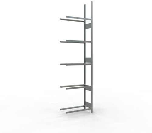SCHULTE Lagertechnik Anbauregal, Räder-/Reifenregal, 350 x 90 x 40 cm (HxBxT), verzinkt, 5 Lagerebenen á 150 kg Fachlast pro Ebene