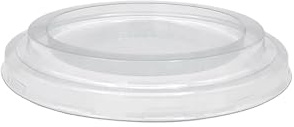 NATURA DENTRO - ECOPACKAGING Coperchio Insalatiera, Tondo Ø.15cm, R-Pet, Usa e Getta | 50 Pezzi