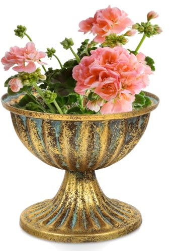 Zerodeko Urnen-Pflanzgefäß Aus Eisen Bauernhaus-Urnen-Blumentopf Blumenarrangement-Töpfe Tischständer Rustikaler Hochzeits-Blumentopf Dekorative Blumenvase Für