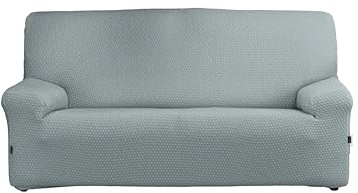 Estoralis Borneo | Funda de Sillon Bielástica | Tejido Súper Elástico C/ 04 Azul | para Sofá 1 Plaza de 70 a 110 cm. | Protector de Calidad | Súper Ajustable