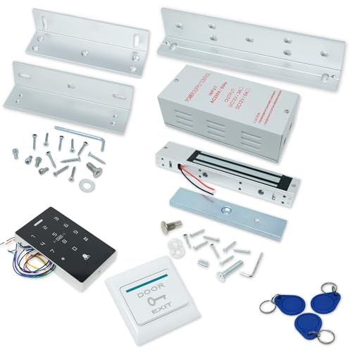 Full Access Control Door Entry Kit with 280kg Waterproof Magnetic Door Lock & ZL Bracket