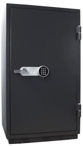 FELGNER Möbeltresor FIRE SHIELD 125 mit Elektronikschloss | hochsicherer Stahl-Tresor für Dokumente und Wertsachen | Feuerschutz 60 Minuten | mit 2 Fachböden und abschließbarer Stahllade | Anthrazit