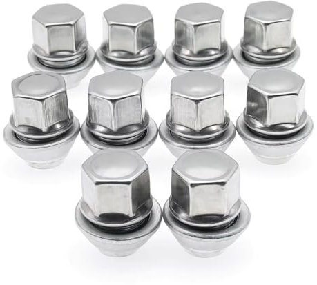 VVBNIN Satz Radschrauben Kompatibel Mit Ford Für Focus 1998–2018, 10 Stück, Radmuttern Aus Legiertem Stahl, M12 X 1,5, 19 Mm Bolzen, Radbolzen, Reifenmutter, Radsicherungsmutter, Schraube