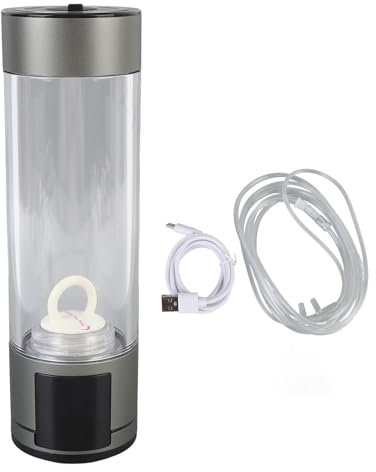 Botella de Agua de Hidrógeno, 400 Ml 2 Modos Tipo C 5 V Sellado, Máquina de Ionizador de Agua de Hidrógeno Portátil para Uso Diario, Botella de Agua Hidráulica para Salud (BLACK)