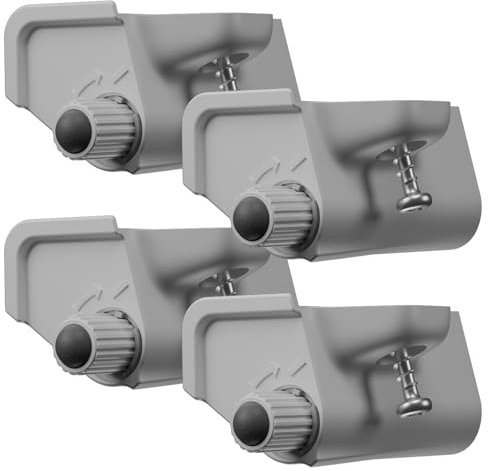 LouMaxx Softclose - Ammortizzatori per porta della cucina, 4 pezzi, per fissare la porta dell'armadio senza intoppi, colore: grigio