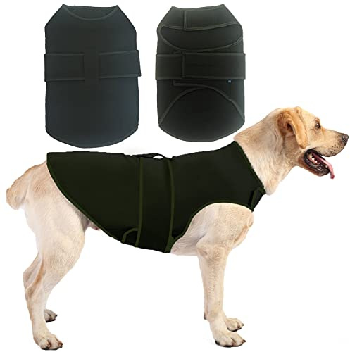 Caslfuca Dog Anxiety Vest Calming Jacket for Small Medium Large Dogs, Dog Shirt Wrap for Indoor Outdoor Fireworks, Thunder, Travel, Separation