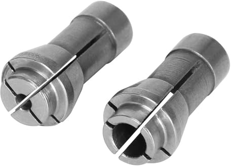 2 pezzi mandrino portapinza for macchina for incisione, utensili di serraggio for smerigliatrice a matrice da 3-6,35 mm, parti for utensili elettrici for incisore(3.18mm 6.35mm)