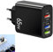 Chargeur USB C 65W avec 5 Ports, 3 USB A 2 USB C, Chargeur Rapide Compatible PD, Courant 3,1A, Prise Standard, Noir, pour Smartphone, Tablette, Batterie Externe, Usage Quotidien et Voyage