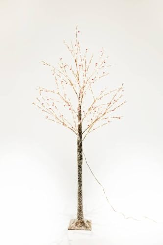 Feeric Lights et Christmas - Arbre givré Lumineux extérieur 120 LED Blanc Chaud h.90cm