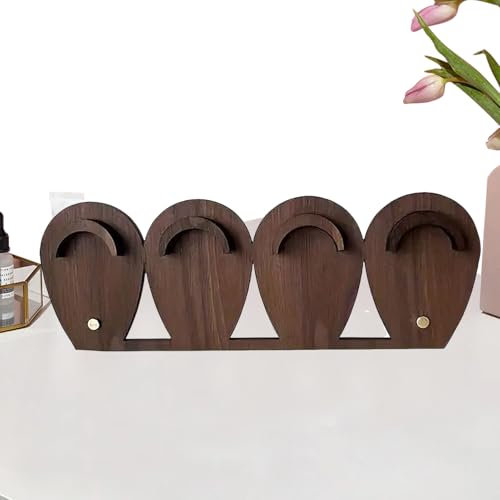 Soporte para pulseras de madera, para relojes y joyas, soporte para exposición, ahorra espacio, torre de joyas, almacenamiento decorativo para cadenas y mesa de cosméticos