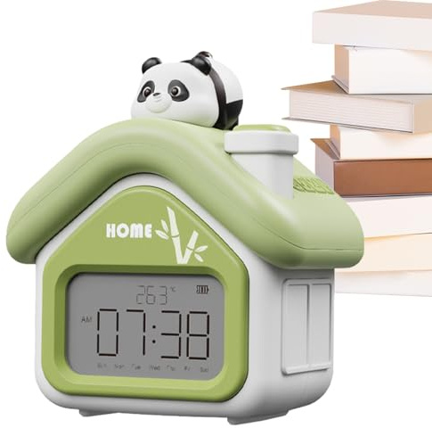 Zestivra Simpatica sveglia per bambini, sveglia digitale con display a LED, pratico per la cameretta dei bambini, comodino, camera da letto, viaggi, scuola