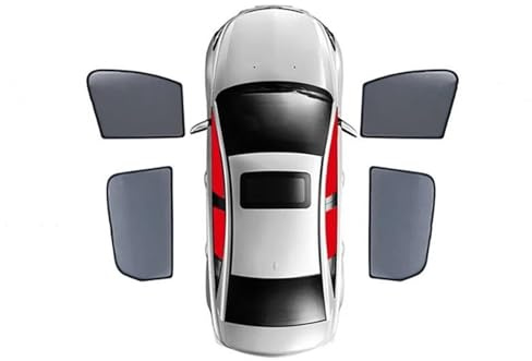 UAGFDFF Voiture Pare-Soleil Pare-Soleil Magnétique pour Mitsubishi pour Lancer pour Evolution X 2007-2016, Rideau De Pare-Brise Avant Et Arrière(4PCS Front Rear)