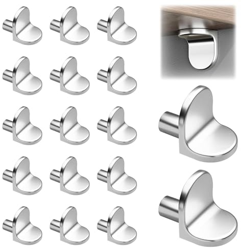 Awenity 20 Stück Regalbodenträger aus Metall, Einlegeboden Halter L-Form für Schrank/Kleiderschrank/Regal/Möbel, Rostfreie Fachbodenträger mit 5mm Stärke für Glasbretter & Einlegeböden