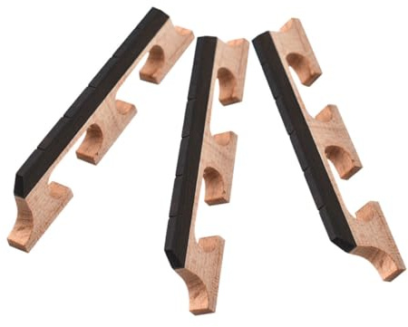 OFFSCH 3 Stück Teiliges Holz Banjo Brücke Einfache Montage Verbesserter Klang Kompatibel mit Banjo Gitarre und Ukulele Langlebiges Zubehör für Saiteninstrumente