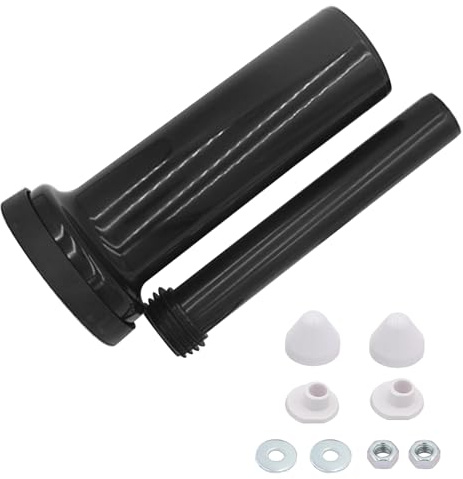 Juego de conexión para pared – WC, accesorio de entrada y desagüe, 185 mm o 300 mm de largo, tubo de conexión para inodoro, alta seguridad funcional (tubo de descarga + tubo de desagüe + tapas, 300 mm