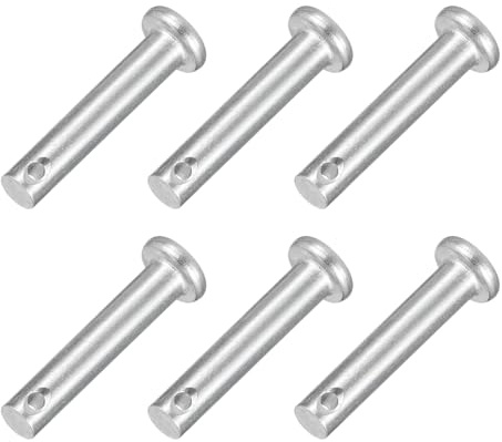 QUARKZMAN 6 Stück M5 X 25 Mm Einloch Bolzen Mit Kopf 304 Edelstahl Flachkopf Bolzen Für Anhänger Verriegelung Mechaniker Reparatur Möbelmontage Industrielle Ausrüstung