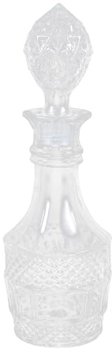 SHINEOFI Decanter per Whisky in Vetro Trasparente 500Ml Bottiglia Decorativa per Liquori Bottiglia Porta Liquori Vuota Elegante per Casa e Ristorante