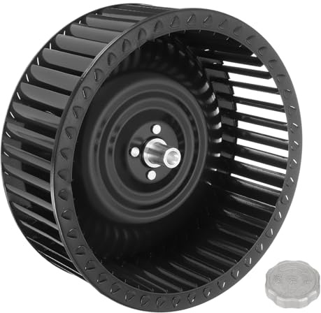 sourcing map Range Hood Wind Blower Wheel (216x80x10x27mm, Clockwise) - Silent Exhaust Furnace Blower Wheel Replacement Hood Fan Impeller Motor Accessory for Kitchen Ventilation, Black