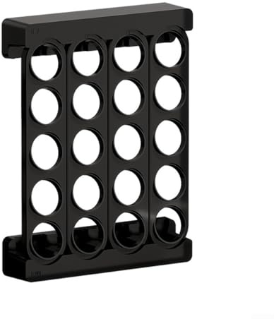 Portacapsule da parete con 20 scomparti, ottimizzato per l'organizzazione delle capsule e per risparmiare spazio in cucina o in aree bar (nero)