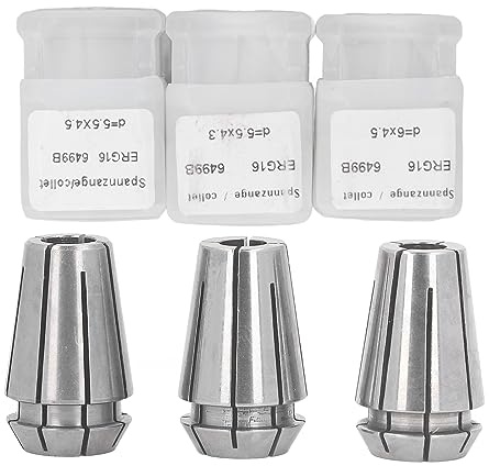 3‑teiliges ERG16 Federklemmen-Set für CNC‑Fräs‑ und Drehmaschinen, präzisionsgeschliffene Fräsklemme mit einem Rundlauf von <0,0003, inklusive 3 Größen für Graviermaschinen und