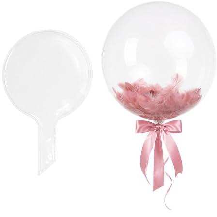 20Pcs 24 Inch Bobo Balloons Fillable, Transparent Bubble Balloons Bubble | Bubble Transparent Balloon Clear Round Crystal Balloon for Photo Shoot DIY Party Wedding Anniversary Festival Romantic