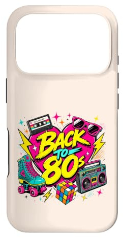 Back to 80s Nostalgia Roller Skate Boombox Cassette Tape Années 80 Coque pour iPhone 17 Pro