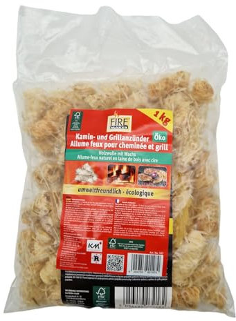 KM 1 kg d'allume-feu écologique en laine de bois réf. 147