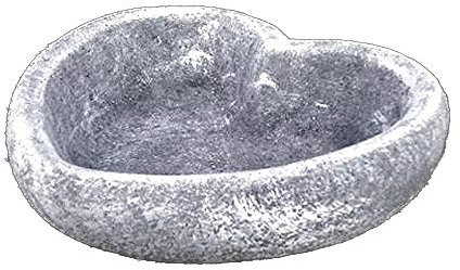 DS Steinfiguren Garten Deko Grabschmuck Pflanzschale Herz groß *, massiver Steinguss, frostfest bis -30°C