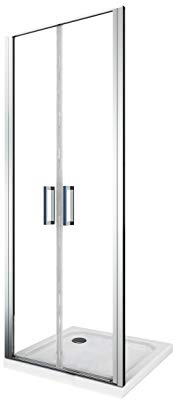 Laneri Porte de douche Saloon Ouverture battante Chrome Anticalcaire 97-101 cm