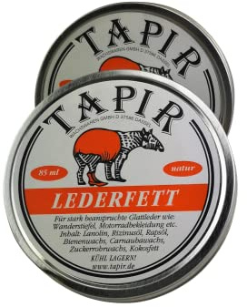 TAPIR Lederfett für beanspruchte Glattleder natur 85 ml: Farbe: 2x Lederfett 85 ml
