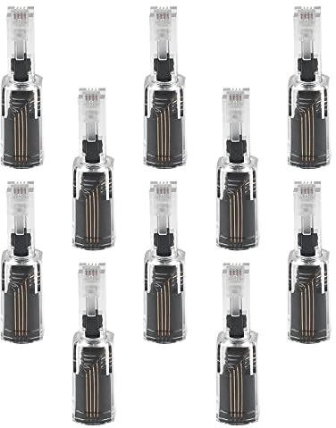 Power Gear Telefonkabel-Entwirrer, 10 Stück, verwicklungsfrei, 360 Grad drehbar, Stecker in Festnetztelefon-Handy-Handset, für den Einsatz zu Hause oder im Büro, alle Marken, schwarz, 52230