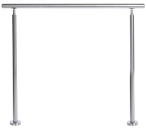 INMOZATA Handrails for Outdoor Steps, 120CM Outdoor Handrail with Installation Kit, Stair Rails Banister Stainless Steel Handrail Safety for Stairs Indoor Outdoor