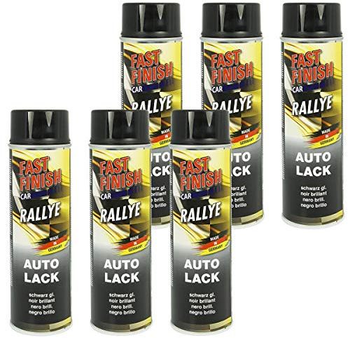Fast Finish Rallye Lack schwarz glänzend 6X 500 ml
