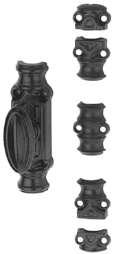 THIRARD - Boîtier de Crémone en Fonte - Accessoires Inclus - Guide de Tringle - Gâches en Fonte - Ensemble pour Ouvrant de 1,30 M - Installation Facile - Noir