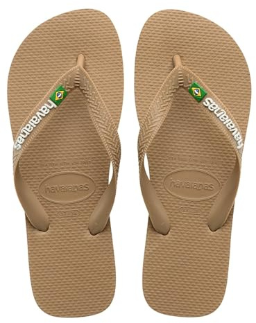 Havaianas - Brasil Logo, Infradito Iconiche, Comode E Resistenti, Strisce con la Bandiera Del Brasile E Suola Antiscivolo Con Strisce Colorate, Unisex Adulti