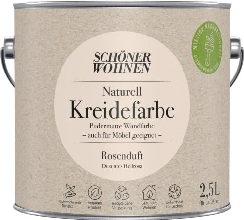 Schöner Wohnen 2,5L Naturell Kreidefarbe Rosenduft, Dezentes Hellrosa