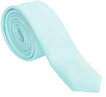 DWOY Corbatas para hombre y mujer, color liso, 4 cm, verde menta, Standart