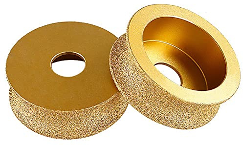 BomDog Mola Diamantata Brasata Sotto Vuoto Rotonda da 75 Mm, Mola a Pietra Smerigliata con Bordo Semi-Toro per Marmo, Granito/20Mm