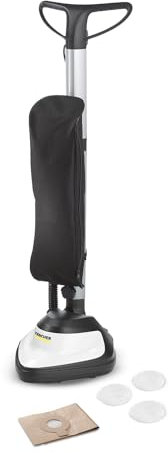 Kärcher FP 303 Floor Polisher, Floor Polisher with Suction Function for Polishing All Hard Floors, Rotational Speed: 1,000 RPM, Power: 600 W, Working Width: 29 cm, with Polishing Pads and Filter Bag