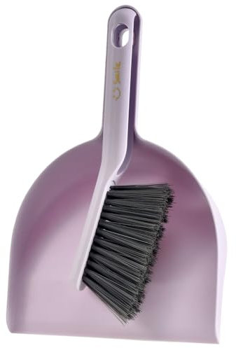 Mini Pelle de Nettoyage，Ensemble Brosse Portable，Ensemble Mini Pelle et balayette，pour Dessus Table,Outils Nettoyage.(Violette)